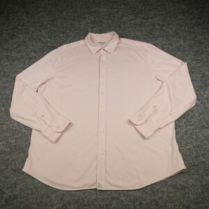 UNTUCKit Shirt Mens 2XL Pink Huber Regular Fit Long Sleeve Collared Casual Adult